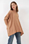 Women's Slit Biscuit Poncho Sweater Dp0001 - 2