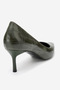 Women's Pointed Toe Croko Stiletto Zy 4019 Croko Green - 4