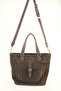 Women's Brown Genuine Suede Shoulder Bag - 5