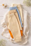 Corded Fabric Comfortable and Flexible Cotton Fabric Children's Tights 4-Piece - 4