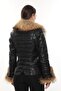 Women's Black Stylish Quality Real Fur Puffer Coat - 6