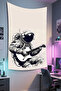 Gamer Wall Cloth, Playstation Xbox – Space Themed, High-Quality Fabric, Tapestry Wall Carpet - 2