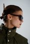 Classic Unisex Smoked Glass Smoked Glossy Framed Uv Protection Sunglasses - 6