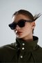 Classic Unisex Smoked Glass Smoked Glossy Framed Uv Protection Sunglasses - 2