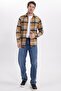 Men's Slim Fit slim fit checkered winter lumberjack shirt - 3