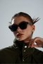 Classic Unisex Smoked Glass Smoked Glossy Framed Uv Protection Sunglasses