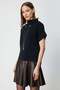 Mock Neck Knitwear Sweater with Accessory Detail - 2