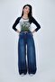 Superbaggy navy washed retro baggy jeans - 4