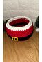 Hand Knitted Red Christmas Basket, Stylish and Warm Design for Christmas Gift - 3
