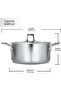 Triply Stainless Steel Casserole Cooking Pot 28 cm 8.3L Induction Biryani Handi Stock Pot with Lid - 5