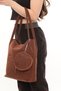 Velora Earth Color Corded Fabric Velvet 32X38Cm Cloth Bag + Round Mini Bag - 3