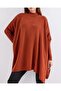 15783 Slit Poncho Sweater - Tile - 3