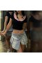 Black Pink Collar Bow Back Lace Short Sleeve Crop - 5