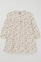Girl's Long Sleeve Dress with Floral Pattern and Bow Accessory, Ages 2-5, Ecru