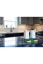 Set of 2 Liquid Soap Dispensers with Sponge Chamber (440 ml X 2) - Countertop Organizer - 2