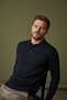 Interview Polo Neck Modal Slim Navy Blue Knit Sweater - 5