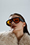 Large Framed Ford Black Framed Orange Glass Unisex Sunglasses Uv Protected - 8