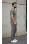 Men's Trendy Summer Comfortable Fit Wrinkle-Resistant Fabric Short Sleeve T-Shirt and Pants Set - 6