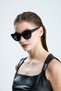 Cat Eye Black Thick Bone Frame Women's Sunglasses Uv Protection