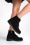 Mujer Genuine Leather Black Suede Women's Oxford Boots - 4