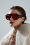 Large Framed Ford Black Framed Pink Glass Unisex Sunglasses Uv Protected - 3