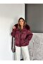 Burgundy Knitwear Sleeved Premium Puffer Jacket - 4
