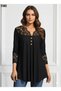 Women's Lace Detailed Viscose Blouse - 3