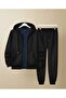Tracksuit Set Hooded Black Without Print