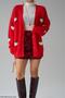 Women's Red Strawberry Patterned Knitwear Cardigan - 5