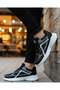 Men's Faylon Sole Comfortable Sneakers - Black White - 2