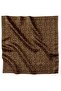 Geometric Pattern Silk Scarf 4221D (Twill) Brown - 84 - 3