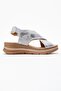 Santiago Coated Genuine Leather Sandals Lame - 5