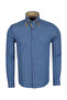 Premium Series %100 Cotton Slim Fit Double Collar Striped Shirt - 2