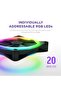 مجموعة F120 RGB الثنائية الثلاثية ووحدة تحكم RGB [أسود] - 6