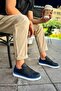 Ch979 Santoni Gbt Sports Men's Shoes Black/blue