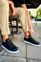 Ch979 Santoni Gbt Sports Men's Shoes Black/blue - 5
