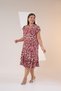 3330483 Women's Plus Size Burgundy Skirt Layered-Flounce Dress - 7