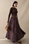 Belted Plaid Patterned Brown Skirt - 6
