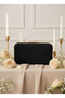 Black Gold Luxury Suede Chain Handle Women's Evening Dress Bag - 6