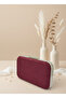 Burgundy Silver Luxury Suede Chain Handle Women's Evening Dress Bag - 6