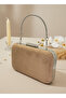 Nude Silver Luxury Suede Chain Handle Women's Evening Dress Bag - 2