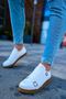 Segy Ch191 Ckt Side Buckle Men's Shoes White - 5