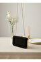 Black Gold Luxury Suede Chain Handle Women's Evening Dress Bag - 2