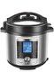 6L Electric Pressure Cooker, 1000W Stainless Steel Multi-Function Cooker with LCD Display, Non-Stick