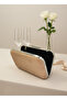 Nude Silver Luxury Suede Chain Handle Women's Evening Dress Bag - 8