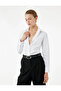 Regular Fit Classic Collar Poplin White Women's Shirt 6Wak60095Uw