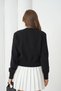 Women's Crew Neck Button Detail Premium Yarn Knit Cardigan 12319.Crs - 8