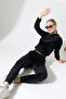Velvet Hooded Kangaroo Pocket Tracksuit Set - 7