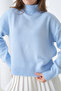 Women's Turtleneck Soft Textured Loose Knit Sweater 8488Sw - 2