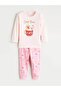 Crew Neck Printed Long Sleeve Girls Pajama Set (W5)